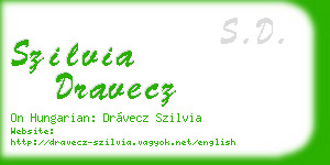 szilvia dravecz business card